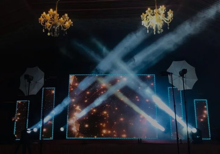 Moving lights and LED set for an awards evening — event by Plan With YOLO, Pune
