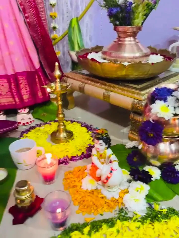 Brass urli set in a flower rangoli — event by Plan With YOLO, Pune
