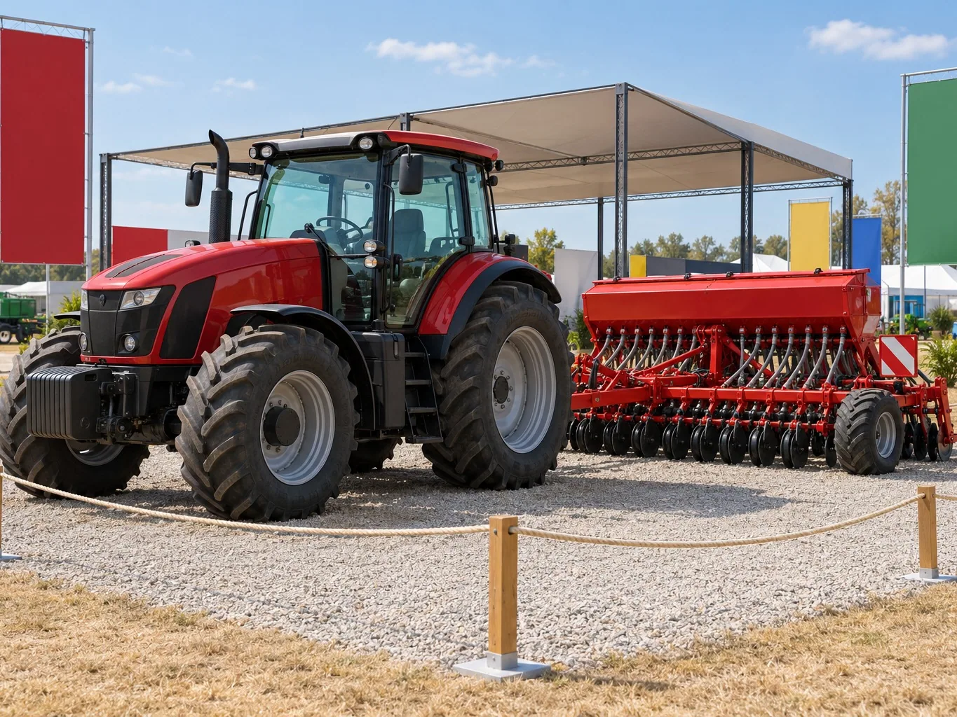 Expo stall agri machinery outdoor — event by Plan With YOLO, Pune