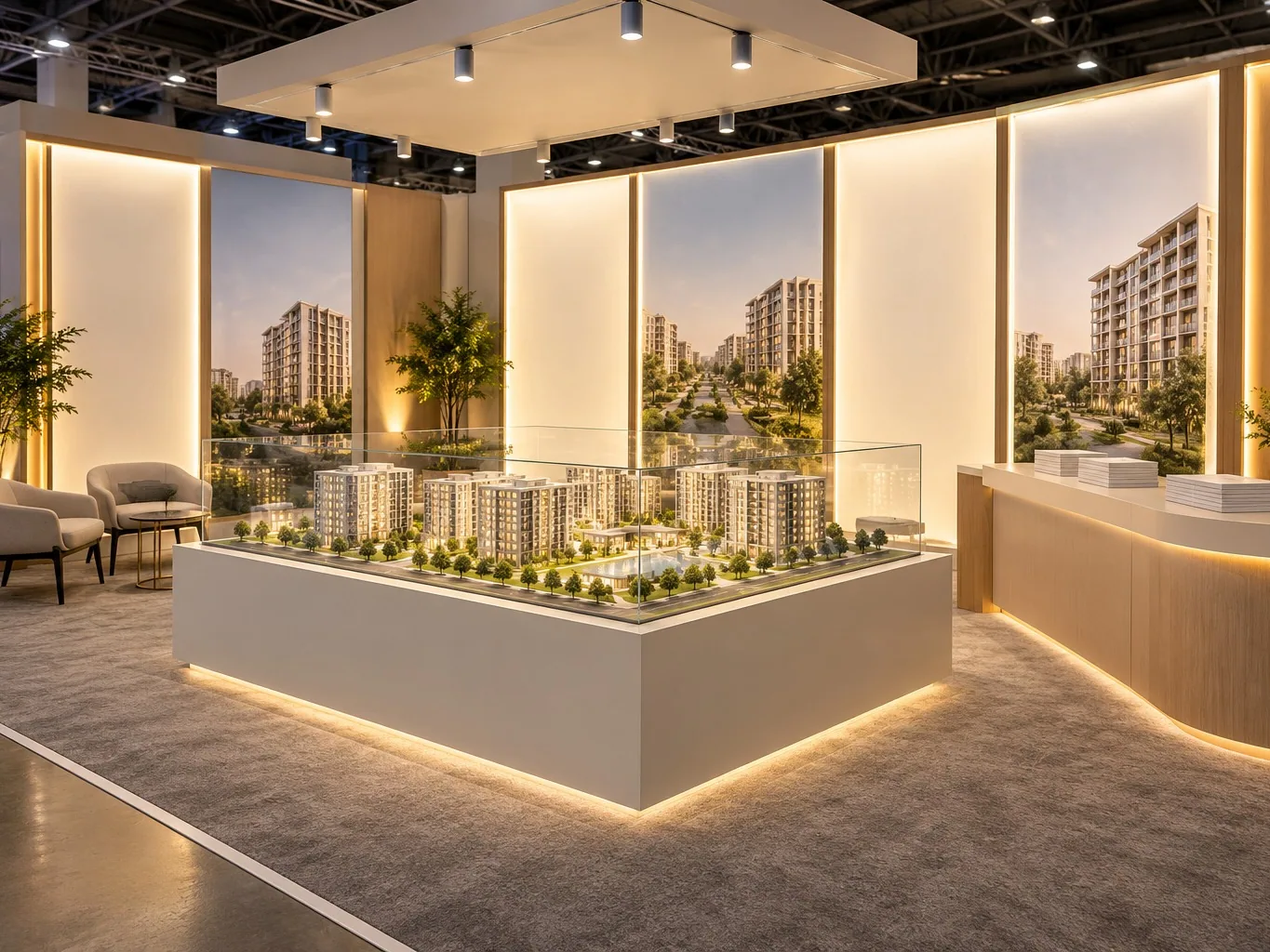 Expo stall property scale model — event by Plan With YOLO, Pune