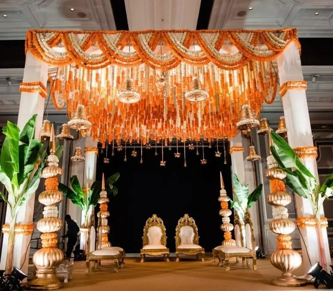 Marigold wedding mandap pune